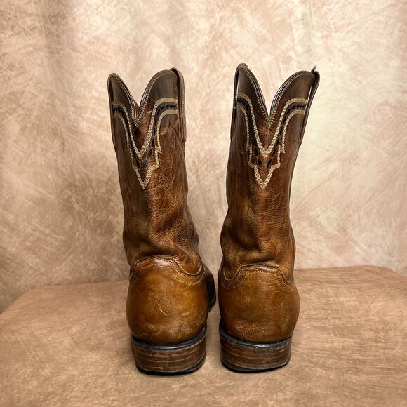 Vintage 90s Lucchese 2000 Leather Western Boots Embroidered Cowboy Rodeo Y2K main image 14